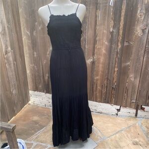 Auguste Maxi Dress Black with Gold size 4